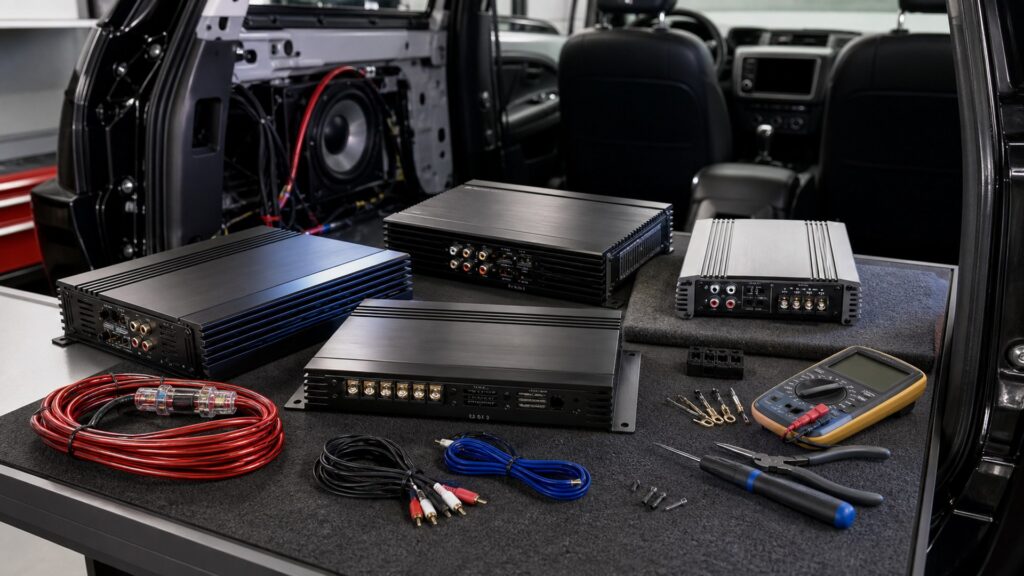 car amplifiers shopping setup for vehicle compatibility checks with practical vehicle-focused details