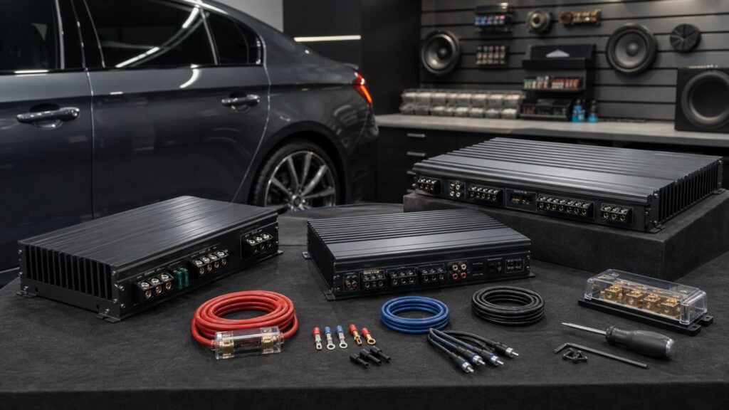 car amplifiers shopping setup for overall selection with practical vehicle-focused details