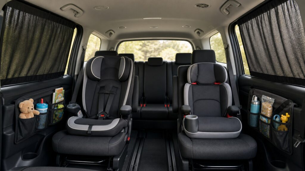 car curtains shopping setup for family vehicle organization with practical vehicle-focused details