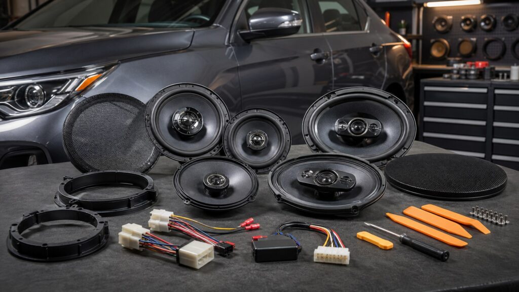 car speakers shopping setup for overall selection with practical vehicle-focused details