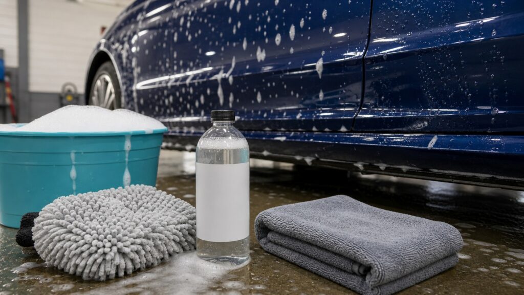 car wash soaps shopping setup for paint and finish care with practical vehicle-focused details