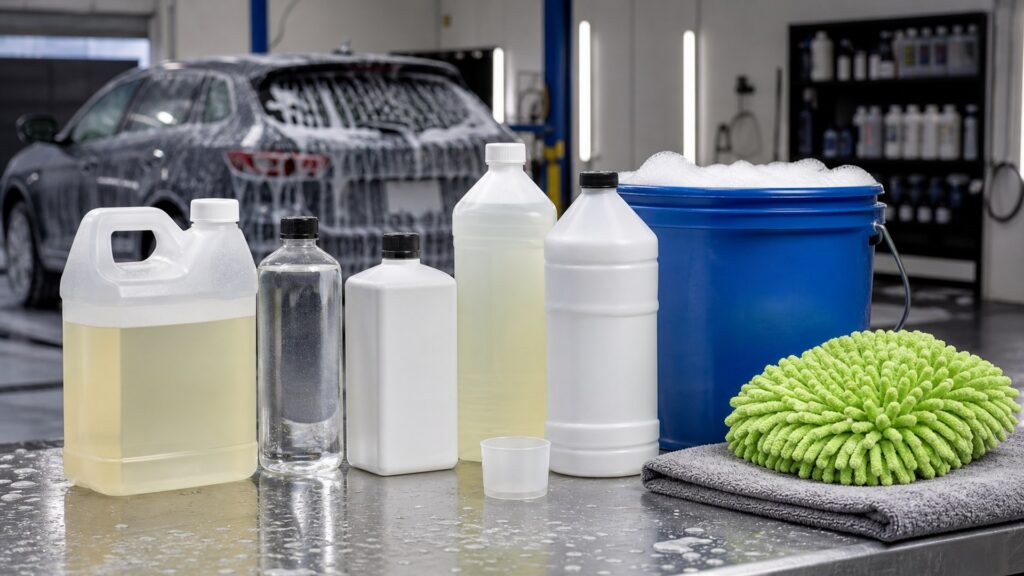 car wash soaps shopping setup for overall selection with practical vehicle-focused details