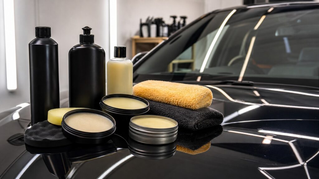 car waxes shopping setup for paint and finish care with practical vehicle-focused details