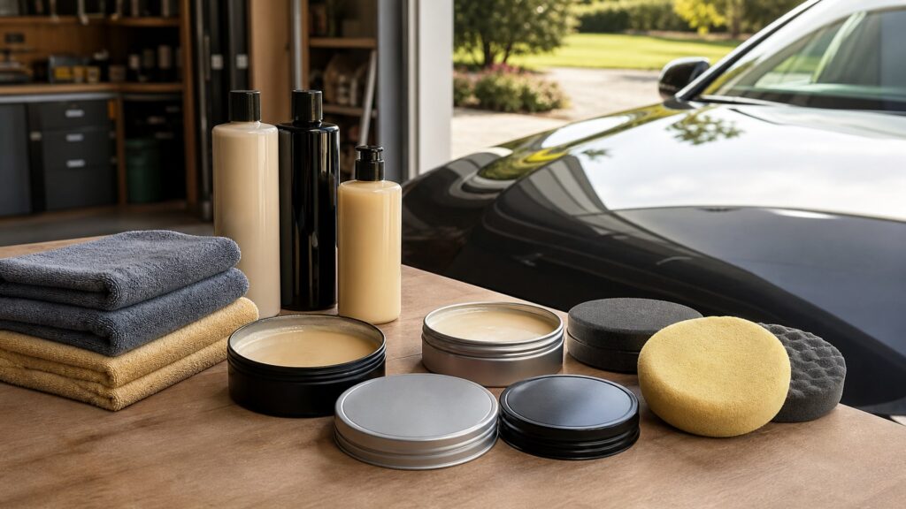 car waxes shopping setup for weekend wash routines with practical vehicle-focused details