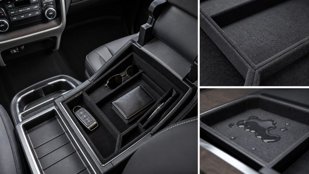 center console organizers shopping setup for interior organization protection needs with practical vehicle-focused details