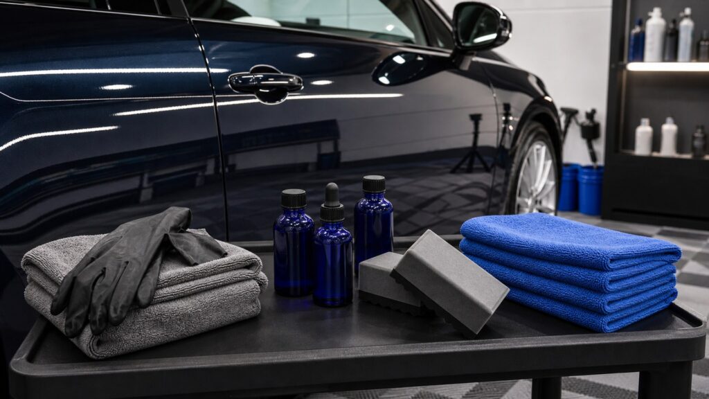 ceramic coatings shopping setup for maintenance wash supplies with practical vehicle-focused details