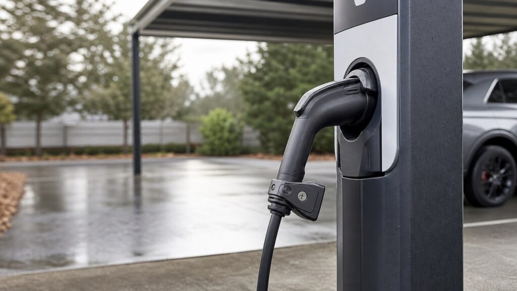 charging safety locks shopping setup for outdoor charging installations with practical vehicle-focused details