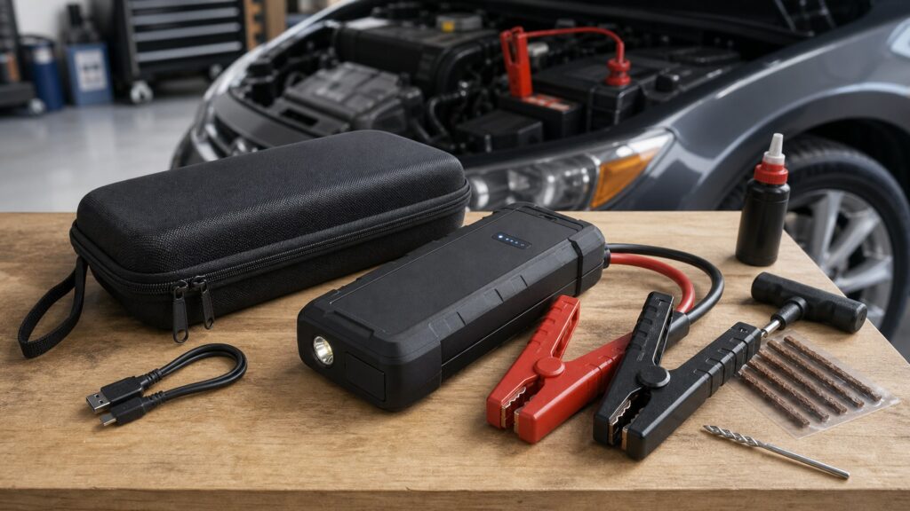 compact jump starters shopping setup for overall selection with practical vehicle-focused details