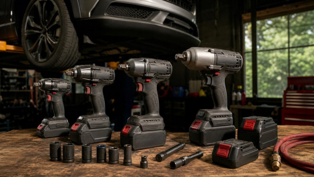 cordless impact wrenches shopping setup for overall selection with practical vehicle-focused details