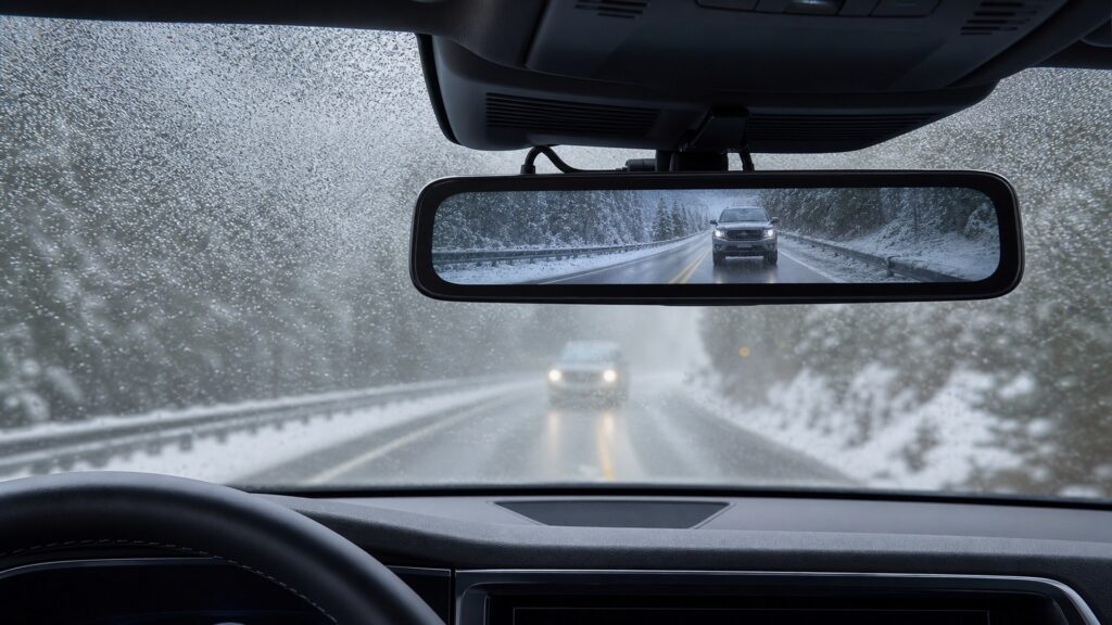 digital rearview mirrors shopping setup for weather and road conditions with practical vehicle-focused details