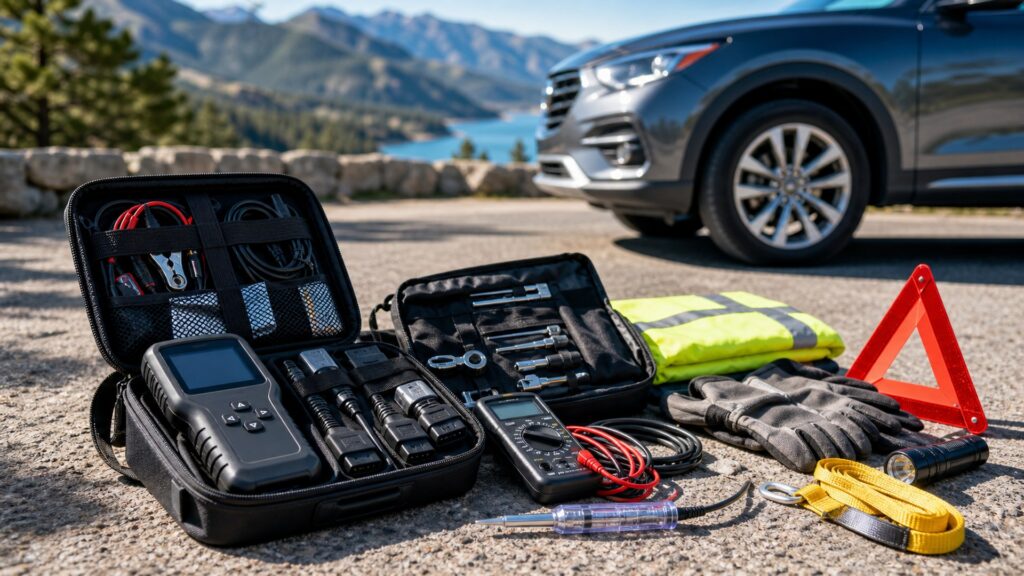 diy diagnostic tools shopping setup for road trip technology needs with practical vehicle-focused details