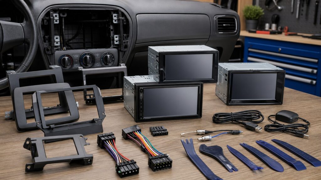 double din head units shopping setup for vehicle compatibility checks with practical vehicle-focused details