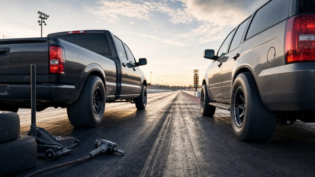 drag racing tires shopping setup for truck and suv setups with practical vehicle-focused details