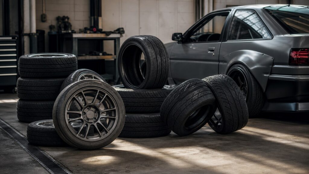 drift tires shopping setup for overall selection with practical vehicle-focused details
