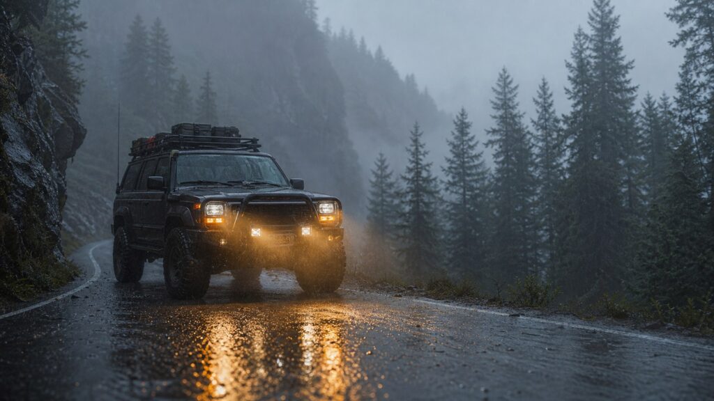 driving lights shopping setup for weather and road conditions with practical vehicle-focused details
