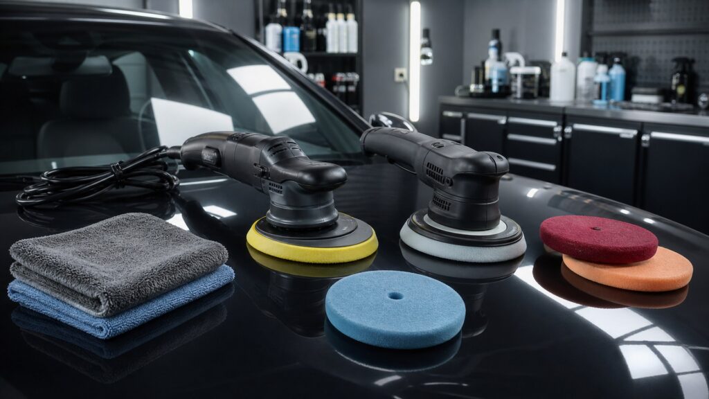dual action polishers shopping setup for paint and finish care with practical vehicle-focused details