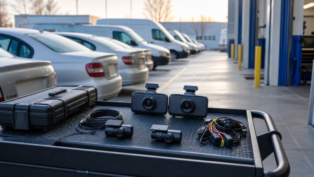 dual-channel dash cameras shopping setup for fleet and commuter vehicles with practical vehicle-focused details