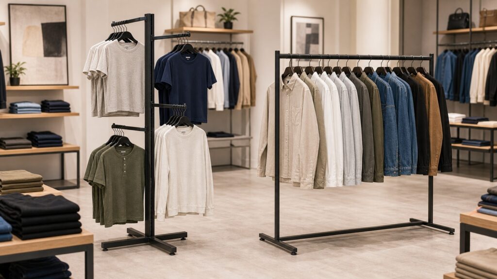 Econoco K85 2-Way Rack vs Econoco P3 Straight Rack business comparison image