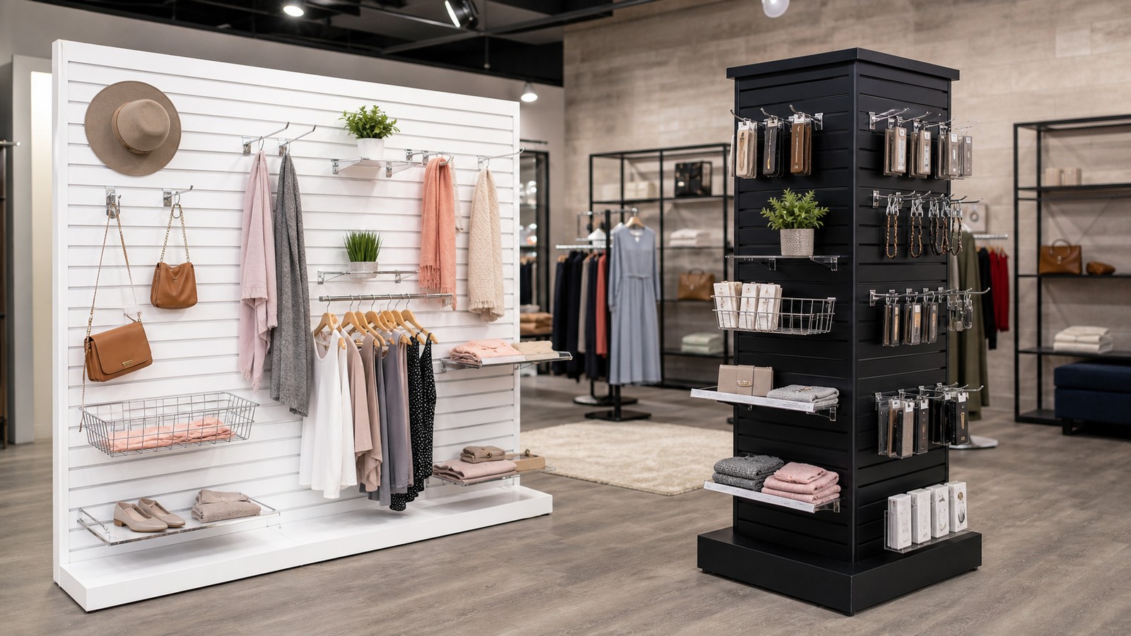 Econoco Slatwall Panels vs Displays2go Slatwall Display Tower: Which Slatwall Display Systems Is Better?