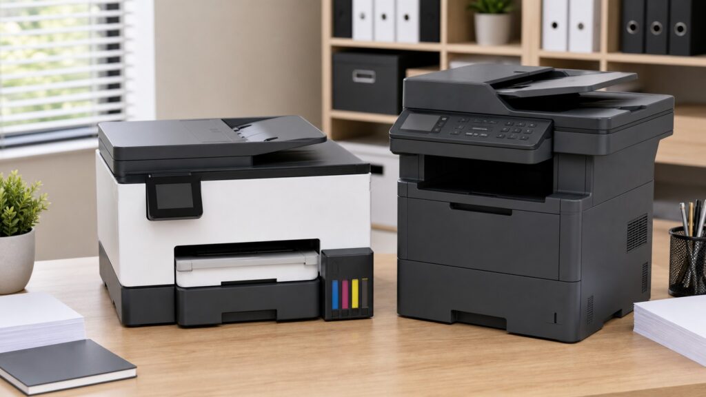 Epson EcoTank Pro ET-5850 vs Brother MFC-L8905CDW business comparison image
