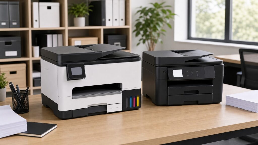 Epson EcoTank Pro ET-5850 vs Epson WorkForce Pro WF-4830 business comparison image