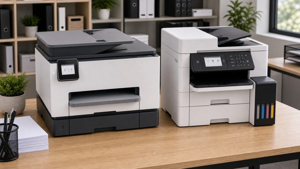 Epson EcoTank Pro ET-5850 vs HP OfficeJet Pro 9135e business comparison image
