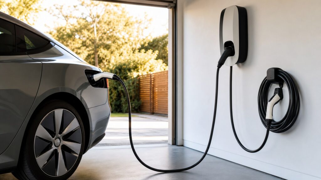 ev charging cables shopping setup for home charging setup with practical vehicle-focused details