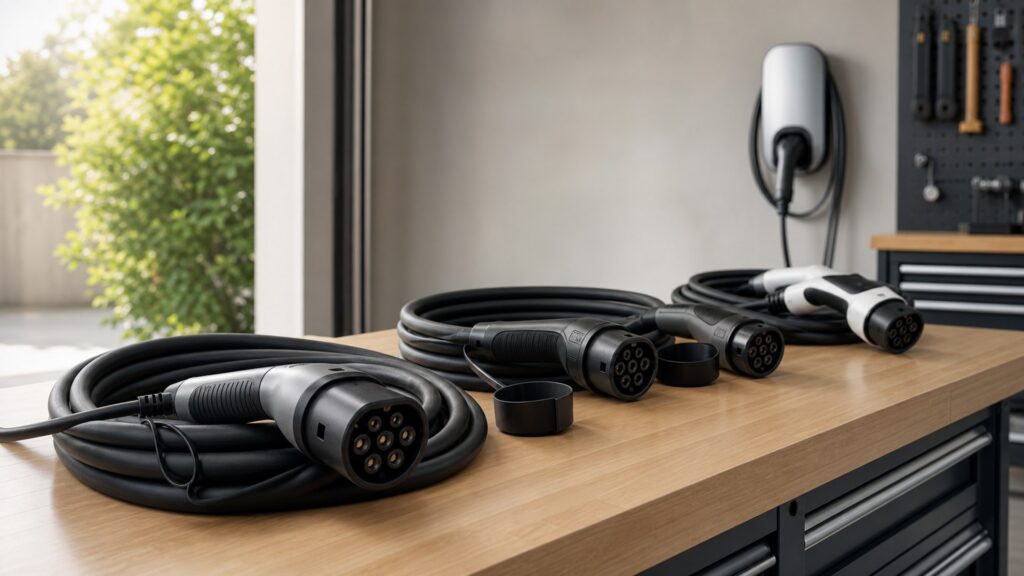ev charging extension cables shopping setup for overall selection with practical vehicle-focused details