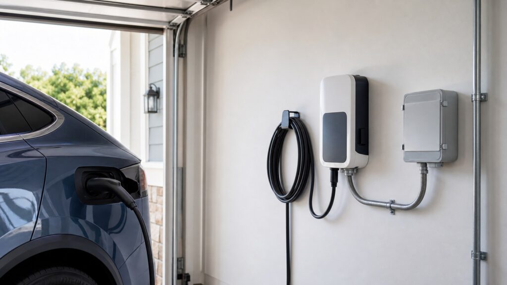 ev ground fault devices shopping setup for home charging setup with practical vehicle-focused details