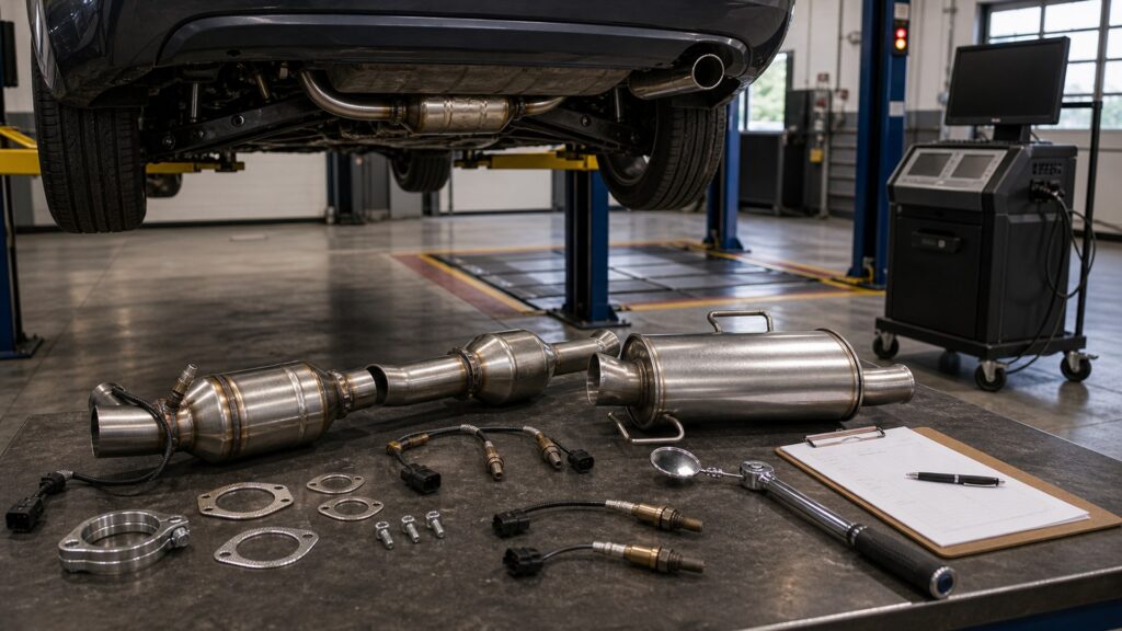 exhaust systems shopping setup for emissions and inspection planning with practical vehicle-focused details