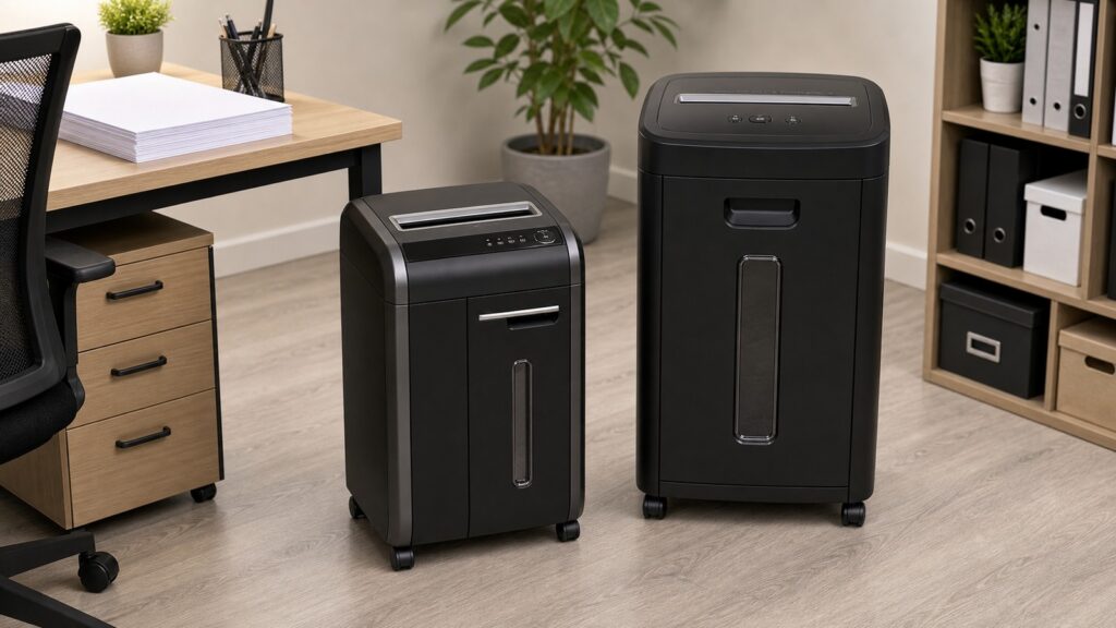 Fellowes Powershred 79Ci vs Amazon Basics 24-Sheet Cross-Cut Shredder business comparison image