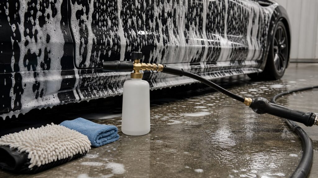 foam cannons shopping setup for paint and finish care with practical vehicle-focused details