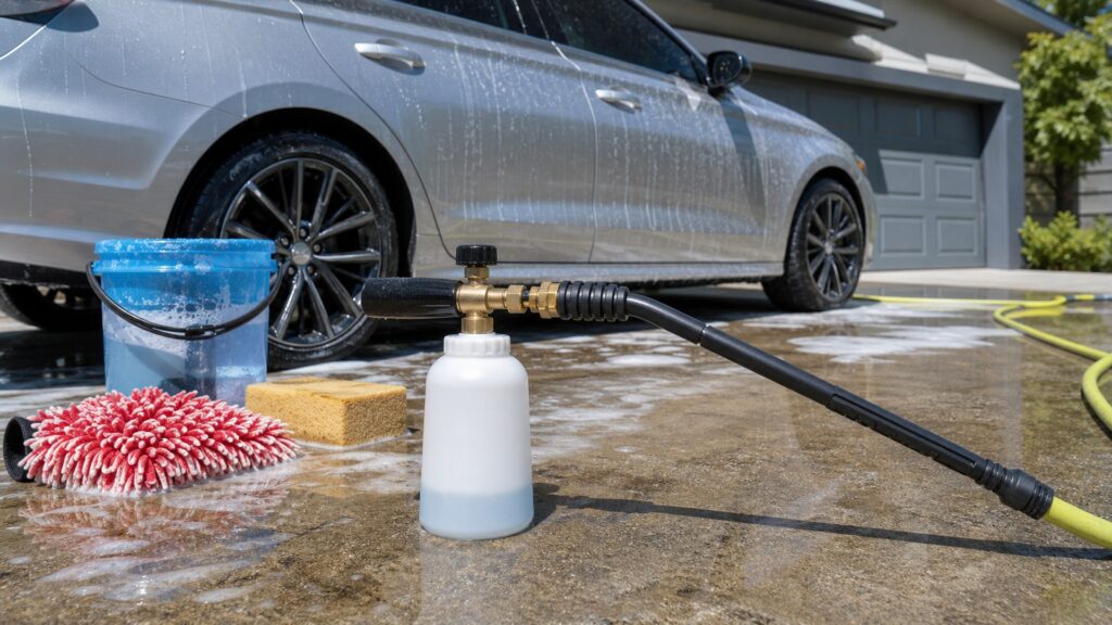 foam cannons shopping setup for weekend wash routines with practical vehicle-focused details