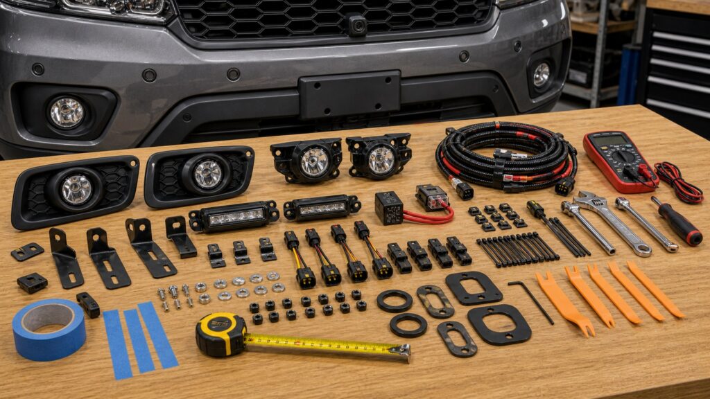 fog lights shopping setup for camera and sensor integration with practical vehicle-focused details