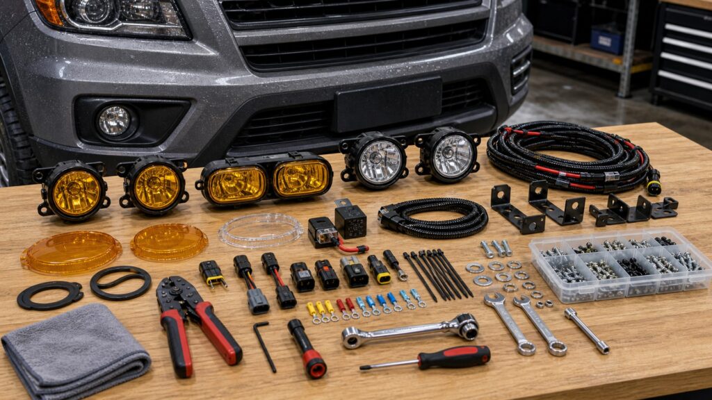 fog lights shopping setup for weather and road conditions with practical vehicle-focused details