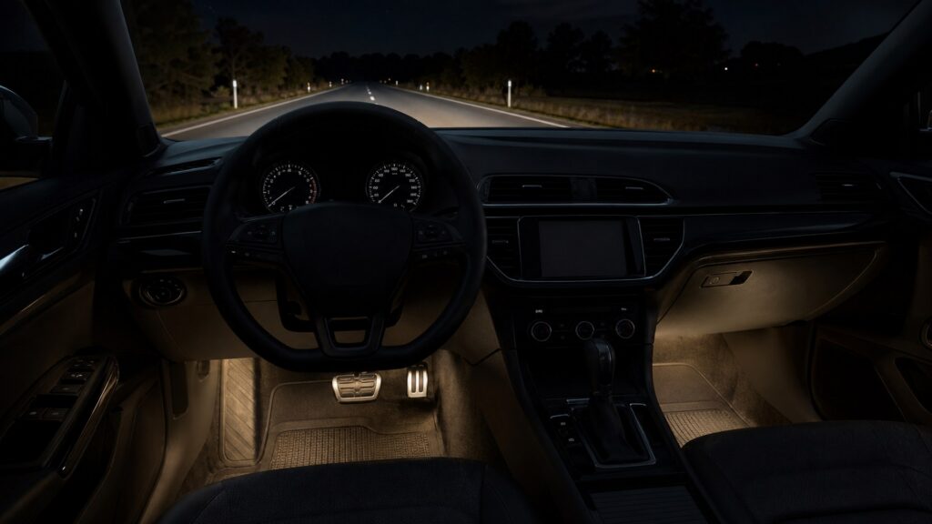 footwell lighting kits shopping setup for night driving visibility with practical vehicle-focused details
