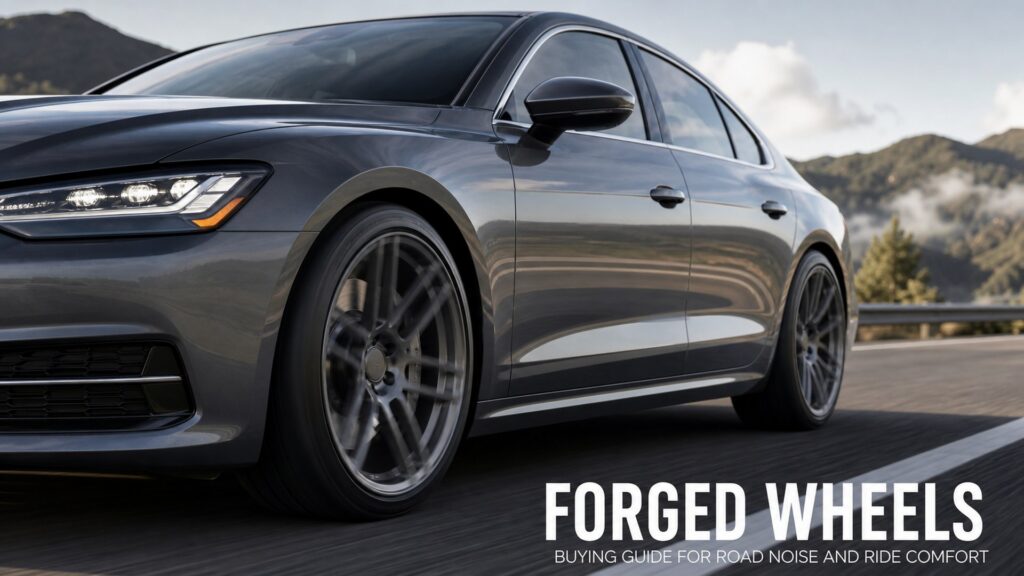 forged wheels shopping setup for road noise and ride comfort with practical vehicle-focused details