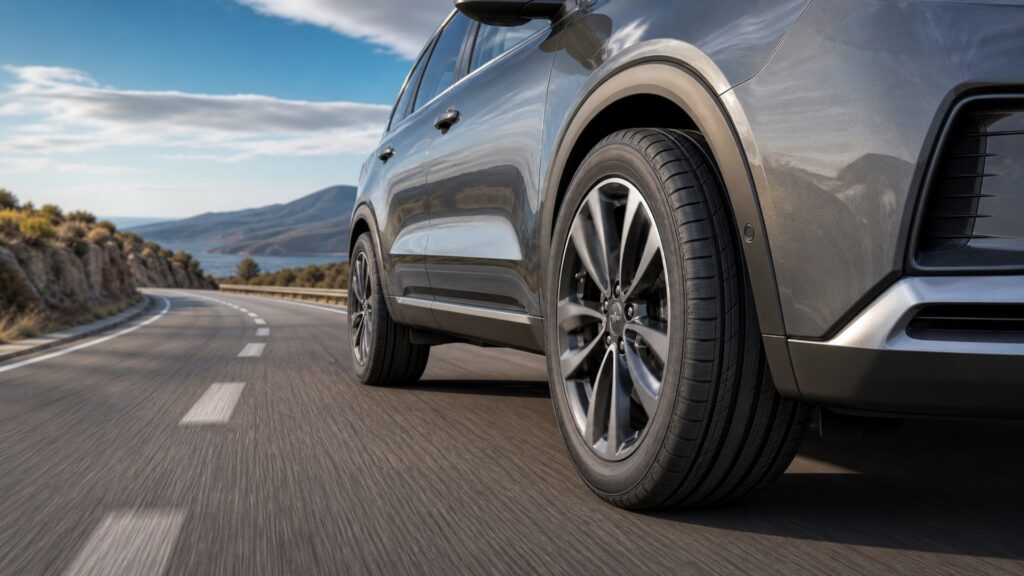 highway terrain tires shopping setup for road noise and ride comfort with practical vehicle-focused details