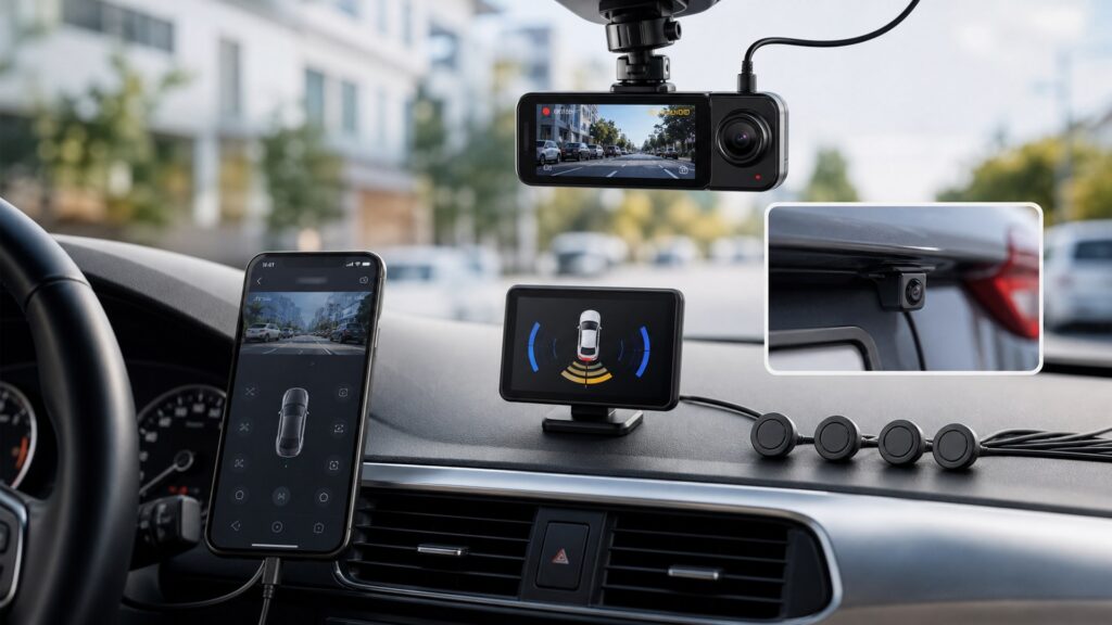 4k dash cameras shopping setup for screen, sensor, and app integration with practical vehicle-focused details