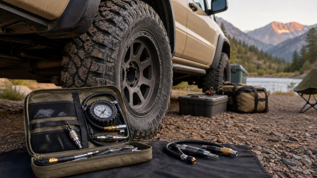 air down tire tools shopping setup for overlanding trip setups with practical vehicle-focused details