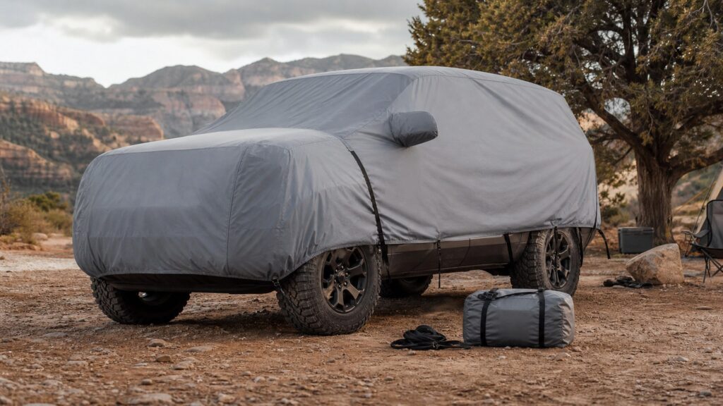 all-weather car covers shopping setup for off-road and travel setups with practical vehicle-focused details