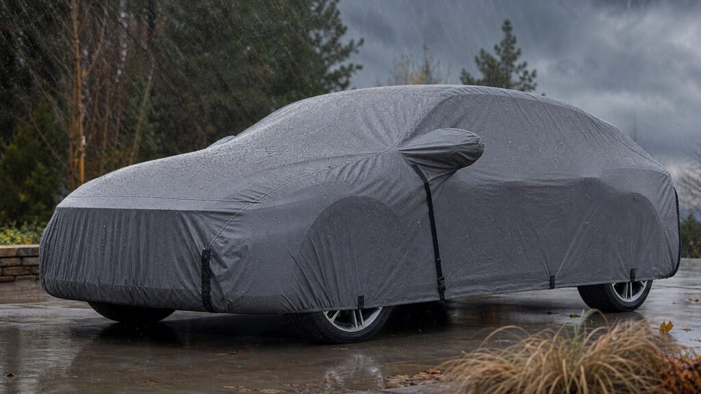 all-weather car covers shopping setup for weather and road protection with practical vehicle-focused details