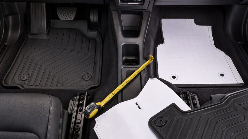 all-weather floor mats shopping setup for interior fitment checks with practical vehicle-focused details