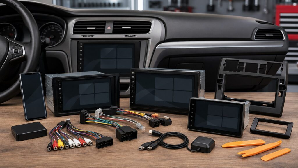 android auto head units shopping setup for screen, sensor, and app integration with practical vehicle-focused details