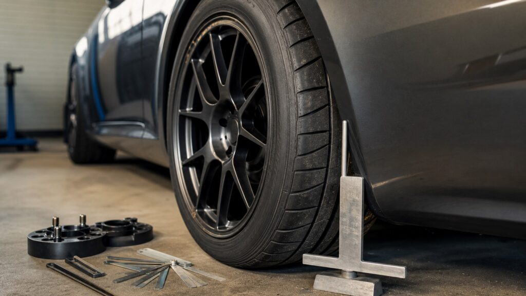 autocross tires shopping setup for wheel size and clearance checks with practical vehicle-focused details