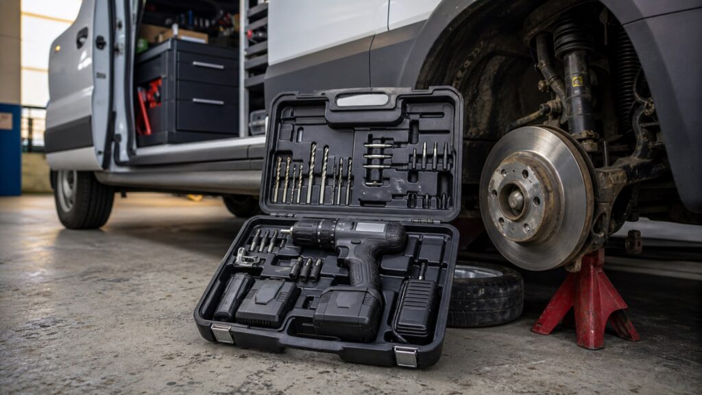 automotive drill drivers shopping setup for mobile mechanic kits with practical vehicle-focused details