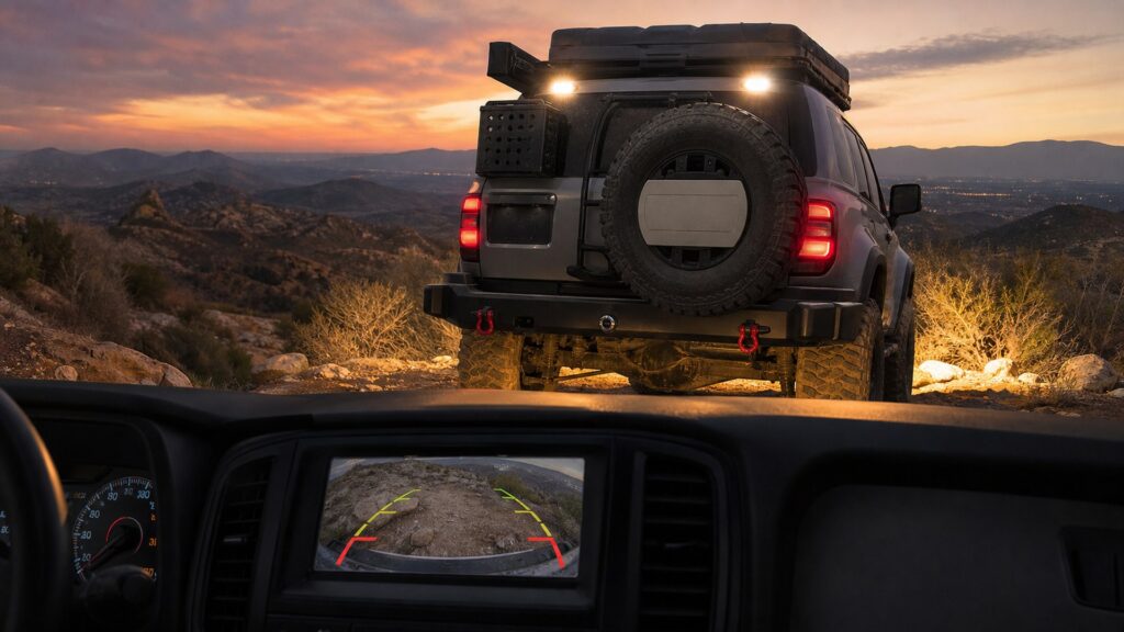 backup cameras shopping setup for off-road lighting setups with practical vehicle-focused details