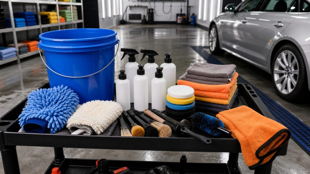 beginner detailing kits shopping setup for professional detailer workflows with practical vehicle-focused details