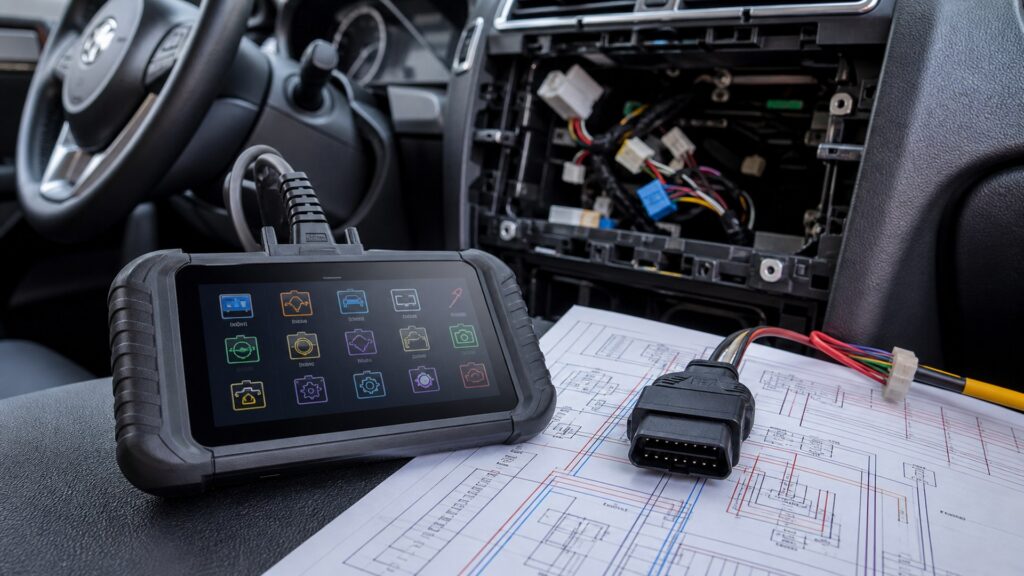 bidirectional scan tools shopping setup for in-dash upgrade planning with practical vehicle-focused details