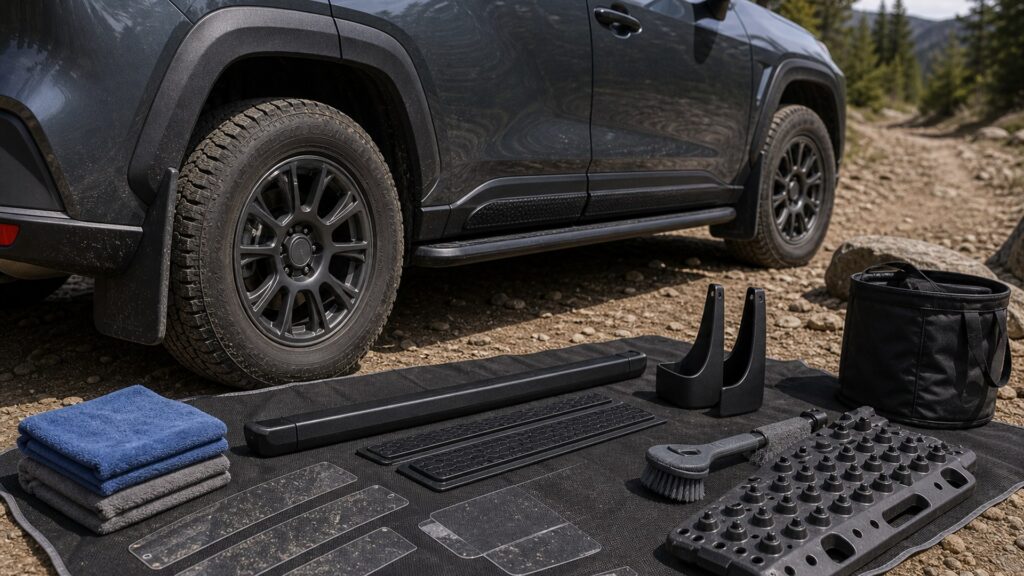 body protection shopping setup for off-road and travel setups with practical vehicle-focused details